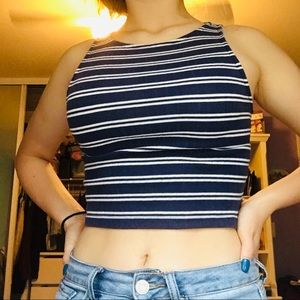 striped crop top